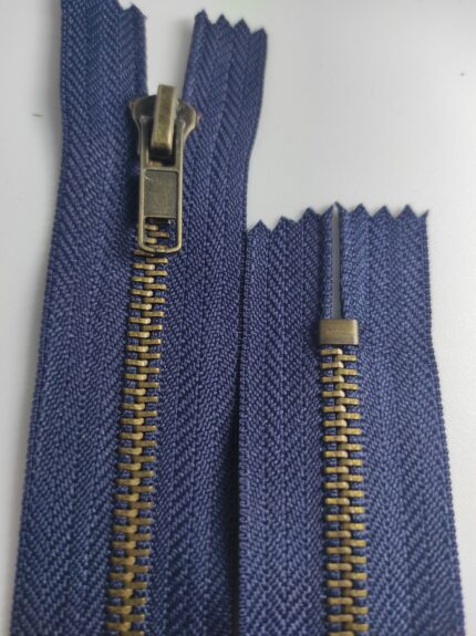 (Mėlyna) Nr5 metalinis užtrauktukas neišsegamas M5-058B