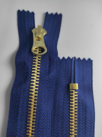 (Mėlyna) Nr5 metalinis užtrauktukas neišsegamas M5-117A