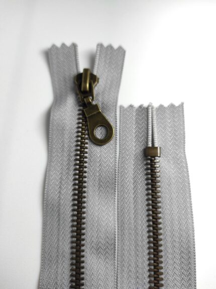 (Pilka) Nr5 metalinis užtrauktukas neišsegamas M5-133B