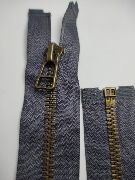 (Pilka) Nr5 metalinis užtrauktukas vienos spynelės, išsegamas M5-1B-301