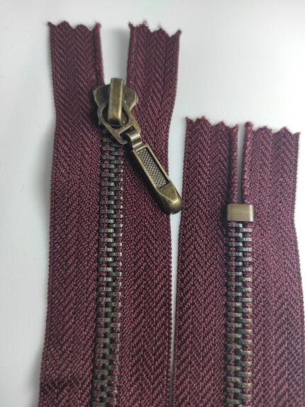 (Bordo) Nr5 metalinis užtrauktukas neišsegamas M5-864B