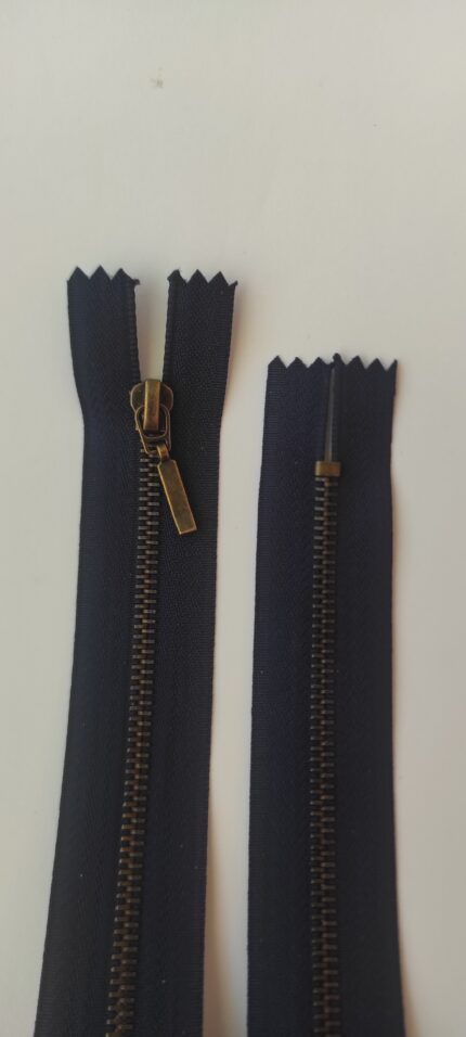 (Mėlyna) Nr3 metalinis užtrauktukas neišsegamas M3-058B