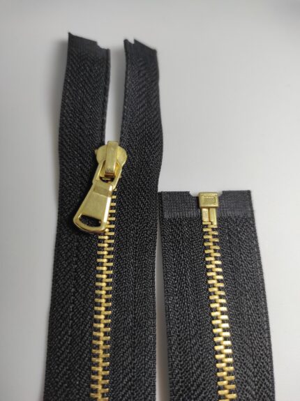 (Juoda) Nr3 metalinis užtrauktukas vienos spynelės, išsegamas M3-1A-580