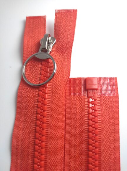 (Oranžinė)Nr5 plastikinis užtrauktukas išsegamas vienos spynelės P5-1-053