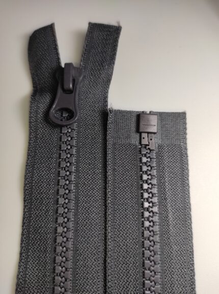 (Pilka) Nr5 plastikinis užtrauktukas išsegamas vienos spynelės P5-1-301