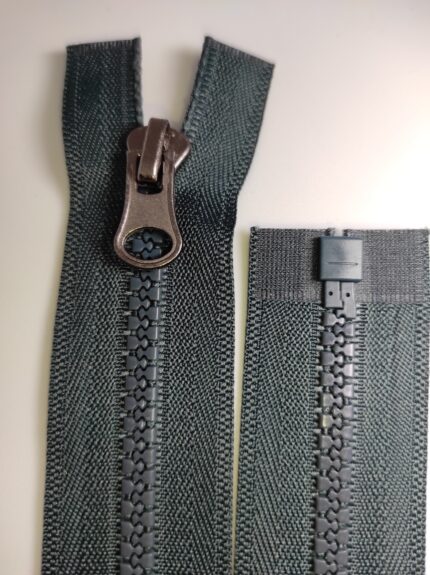 (Pilka) Nr5 plastikinis užtrauktukas išsegamas vienos spynelės P5-1-389