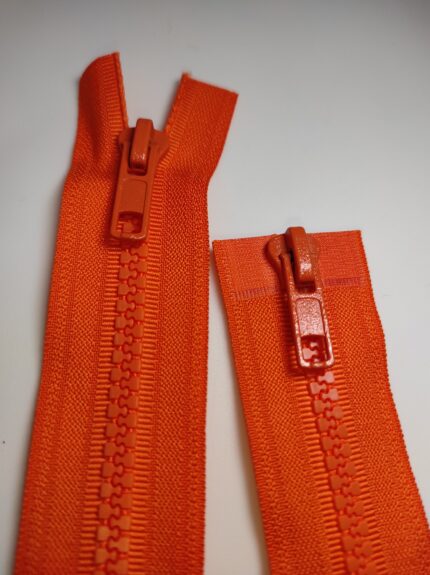 (Oranžinė)Nr5 plastikinis užtrauktukas išsegamas dviejų spynelių P5-2-523