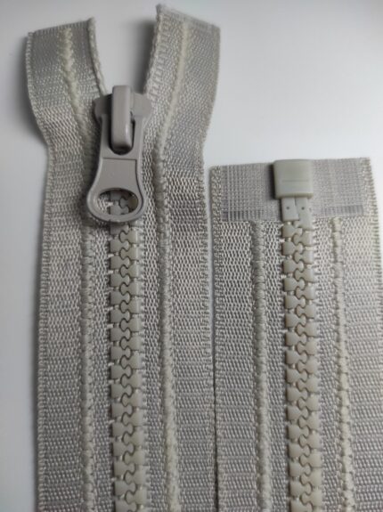 (Pilka) Nr5 plastikinis užtrauktukas išsegamas vienos spynelės P5-1-576