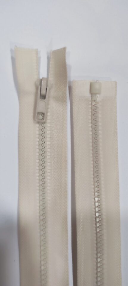 (Kreminė)Nr5 plastikinis užtrauktukas išsegamas vienos spynelės P5-1-571