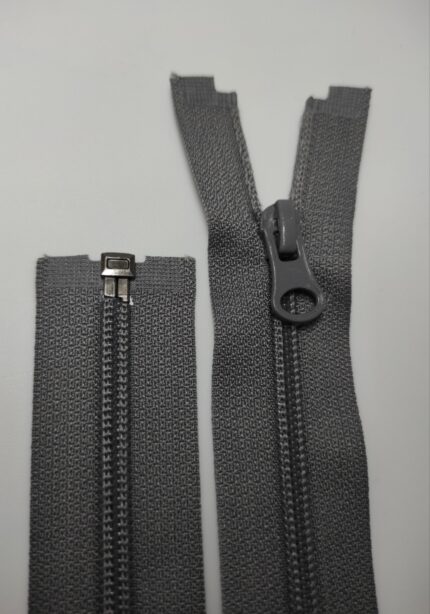 (Pilka) Nr5 Spiraliniai užtrauktukai išsegami vienos spynelės S5-1-384