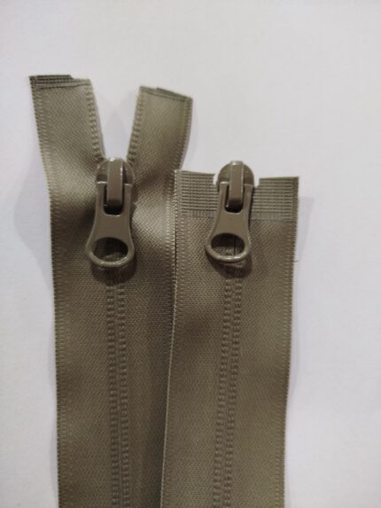 (Chaki) Waterproof Impregnuoti spiraliniai užtrauktukai išsegami,dviejų spynelių IS5-2-324