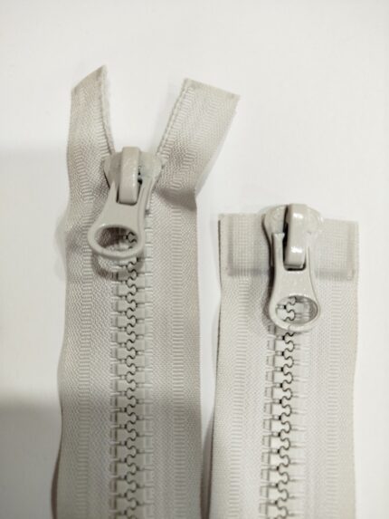 (Pilka)Nr8 plastikinis užtrauktukas išsegamas,dviejų spynelių P8-2-316