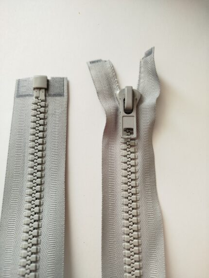 (Pilka)Nr8 plastikinis užtrauktukas išsegamas vienos spynelės P8-1-329