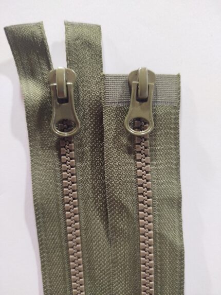 (Chaki)Nr5 plastikinis užtrauktukas išsegamas dviejų spynelių P5-2-305