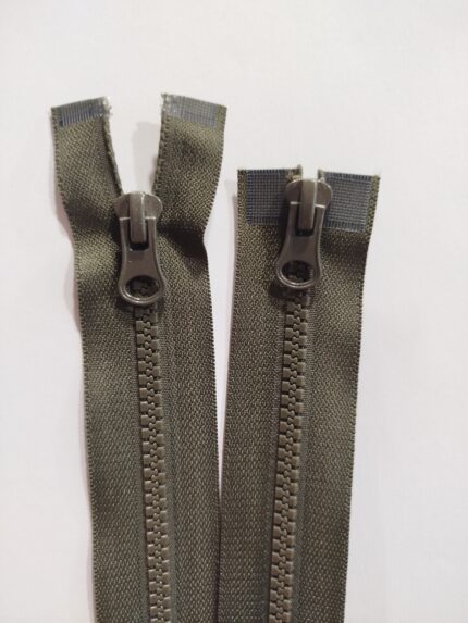 (Chaki)Nr5 plastikinis užtrauktukas išsegamas dviejų spynelių P5-2-080